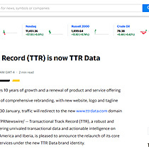 Transactional Track Record (TTR) is now TTR Data
